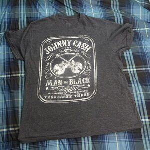 Johnny Cash Gray "Man in Black" Tee Size XL